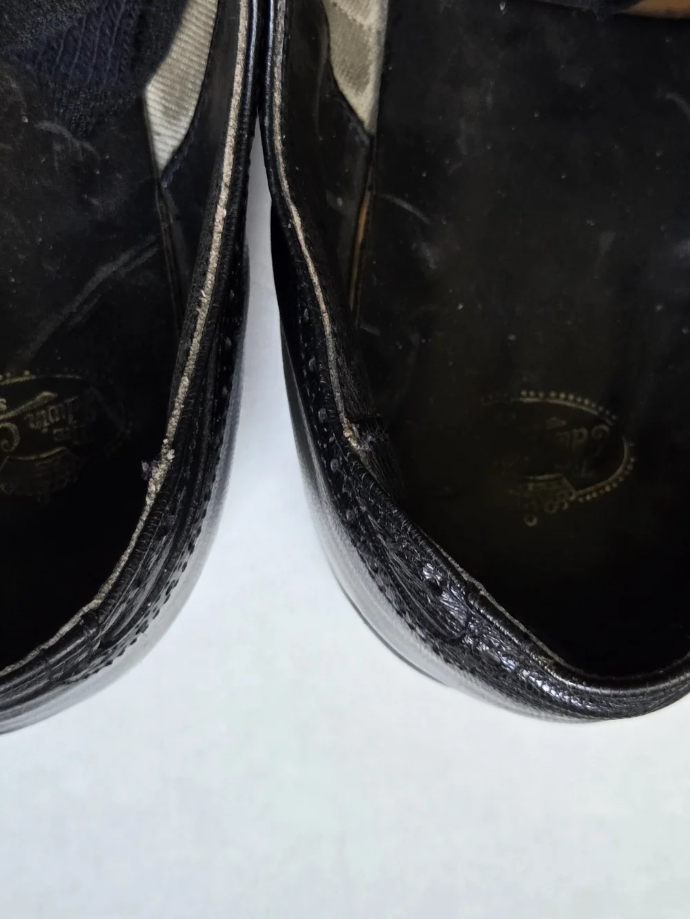 Classic Black Leather Wingtip Derby Shoes